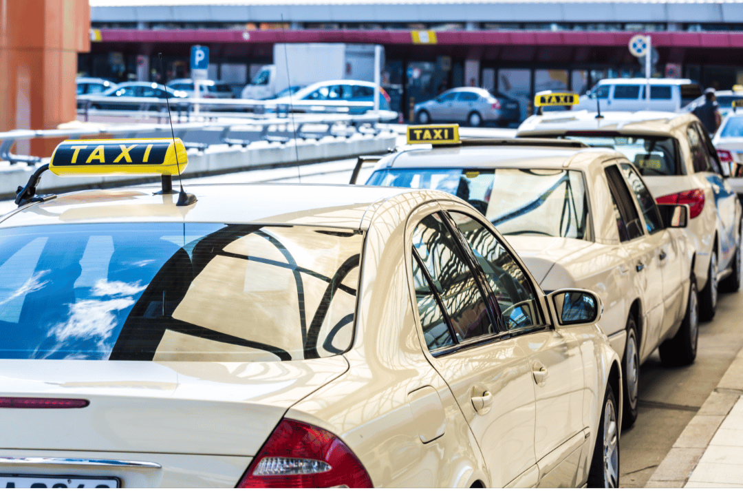 Taxi on highway